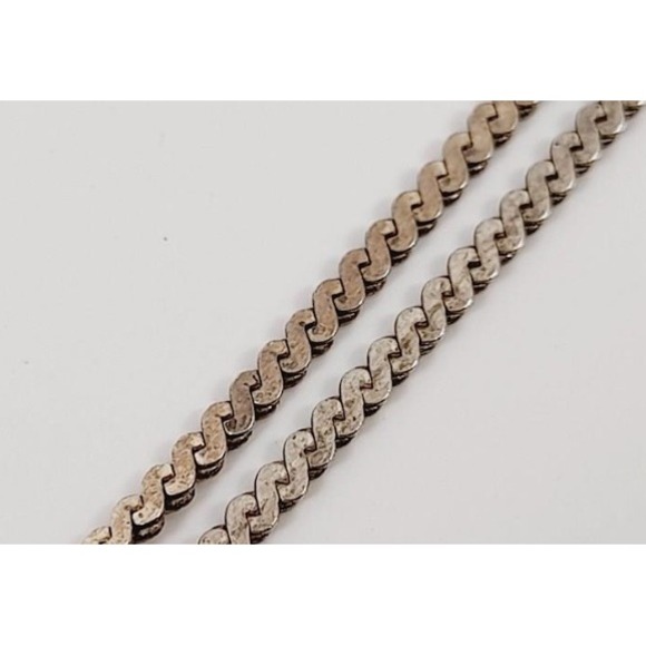 925 Sterling Silver 18 Inch Braided Serpentine Chain Necklace SS Clasp - Picture 4 of 6